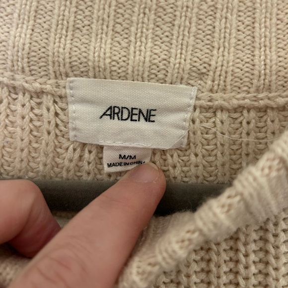 Off White Cropped Sweater, Sz M - Picture 3 of 5